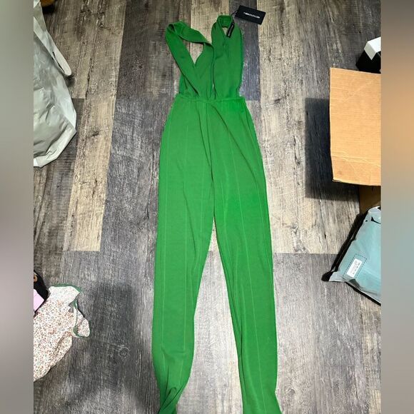Pretty little thing green rib jumpsuit.#17 - Picture 4 of 8